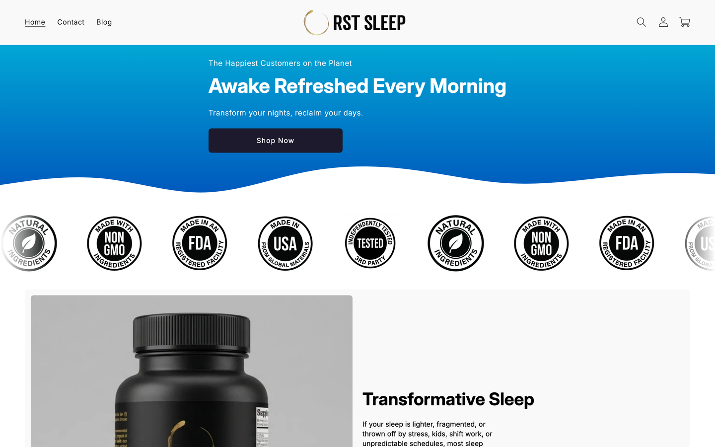 RST Sleep homepage
